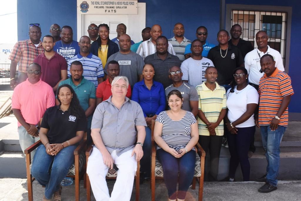 OFFICERS FROM BARBADOS, ST. KITTS AND NEVIS TRAINED IN FIREARMS AND AMMUNITION EVIDENCE MANAGEMENT