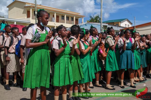 PRIME MINISTER DR. DREW SHARES IN THE BACK-TO-SCHOOL EXCITEMENT WITH STUDENTS OF THE CAYON HIGH SCHOOL